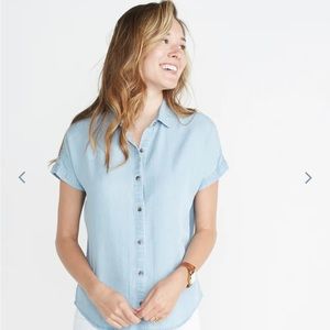 Marine Layer Willow Shortsleeve Chambray Button Down